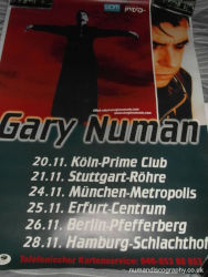 Gary Numan 2000 European Pute Tour Poster